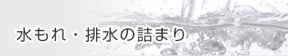 水もれ・排水の詰まり